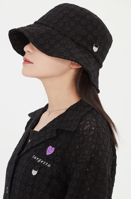 TARGETTO(ターゲット) LACE HEART RING BUCKET HAT_BLACK