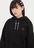 TARGETTO(ターゲット) BEADS CROP HOODIE_BLACK