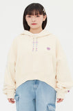 TARGETTO(ターゲット) BEADS CROP HOODIE_OATMEAL