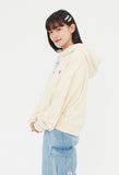 TARGETTO(ターゲット) BEADS CROP HOODIE_OATMEAL