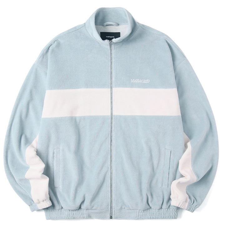 mahagrid (マハグリッド)  VELOUR TRACK JACKET [BLUE]