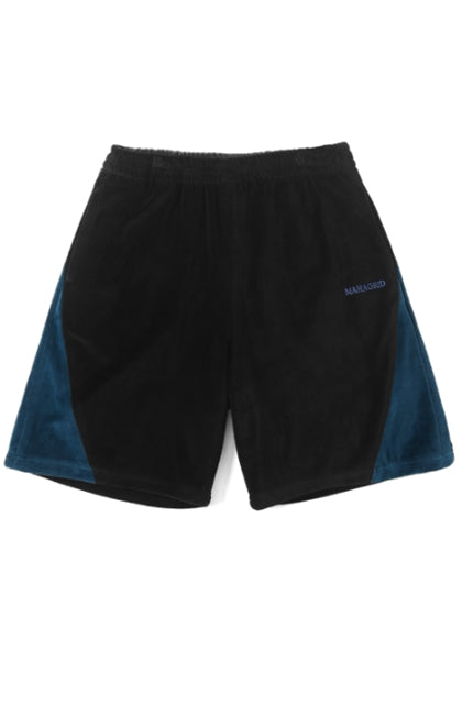 mahagrid (マハグリッド) VELOUR TRACK SHORT [BLACK]