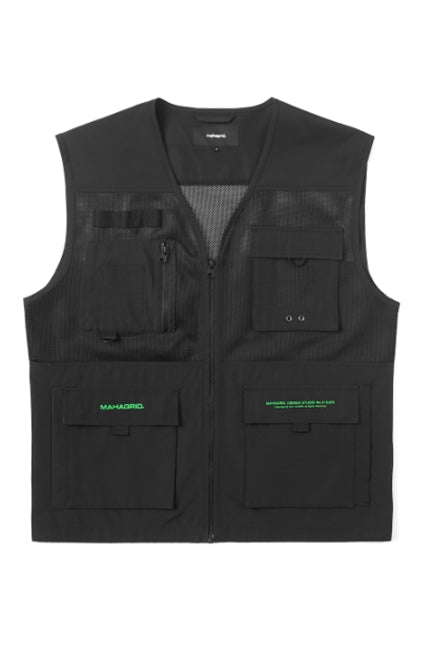 mahagrid (マハグリッド)  UTILITY VEST [BLACK]