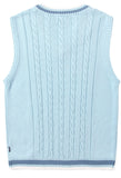 mahagrid (マハグリッド) CABLE KNIT VEST [SKY BLUE]