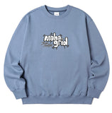 mahagrid (マハグリッド)  HANDSTYLE LOGO SWEATSHIRT [BLUE]