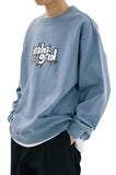 mahagrid (マハグリッド)  HANDSTYLE LOGO SWEATSHIRT [BLUE]