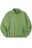 mahagrid (マハグリッド)  HALF ZIP PIGMENT SWEATSHIRT [OLIVE]