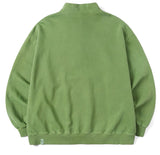 mahagrid (マハグリッド)  HALF ZIP PIGMENT SWEATSHIRT [OLIVE]