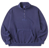 mahagrid (マハグリッド)  HALF ZIP PIGMENT SWEATSHIRT [NAVY]
