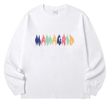 mahagrid (マハグリッド)  FIRE LOGO LS TEE [WHITE]