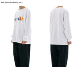 mahagrid (マハグリッド)  FIRE LOGO LS TEE [WHITE]