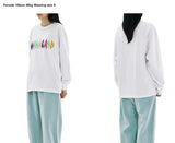 mahagrid (マハグリッド)  FIRE LOGO LS TEE [WHITE]