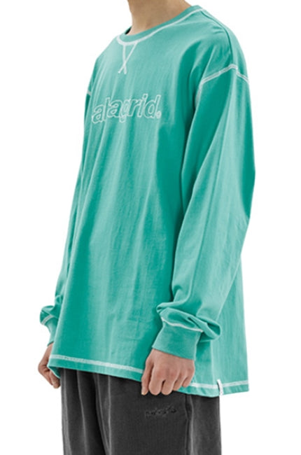 mahagrid (マハグリッド)  BIG STITCH LS TEE [GREEN]
