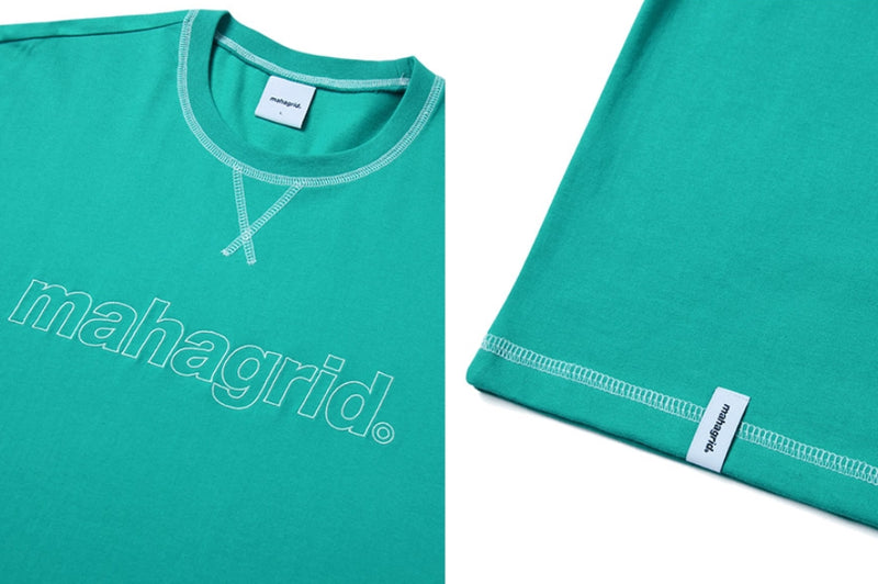mahagrid (マハグリッド)  BIG STITCH LS TEE [GREEN]