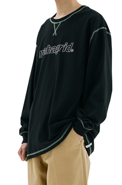 mahagrid (マハグリッド)  BIG STITCH LS TEE [BLACK]