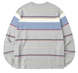 mahagrid (マハグリッド)  OL LOGO STRIPED LS TEE [GREY]