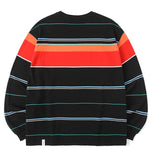 mahagrid (マハグリッド)  OL LOGO STRIPED LS TEE [BLACK]