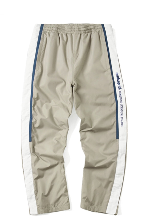 mahagrid (マハグリッド) SIDELINE FULL ZIP WARM UP PANT [KHAKI]