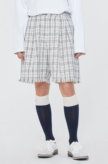 ロマンティッククラウン(ROMANTIC CROWN) WOMAN TWEED SHORTS_OATMEAL
