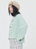 ロマンティッククラウン(ROMANTIC CROWN) WOMAN RABBIT SWEAT SHIRT_LIGHT GREEN