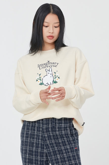 ロマンティッククラウン(ROMANTIC CROWN) WOMAN RABBIT SWEAT SHIRT_OATMEAL