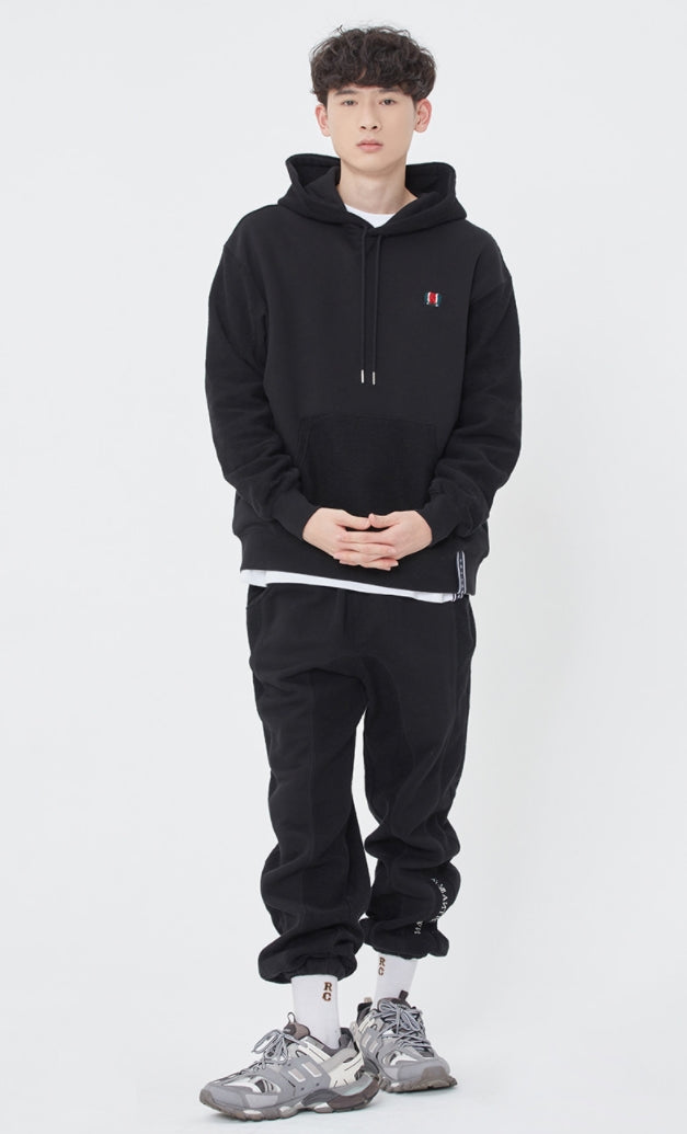 ロマンティッククラウン(ROMANTIC CROWN) SIGNATURE STITCH HOODIE_BLACK