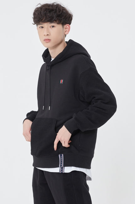 ロマンティッククラウン(ROMANTIC CROWN) SIGNATURE STITCH HOODIE_BLACK