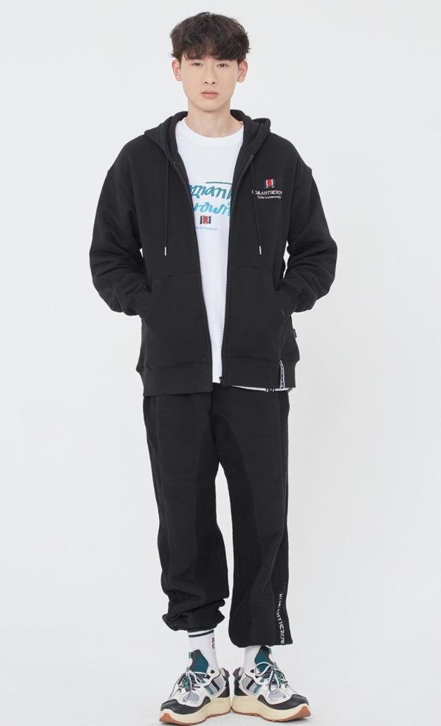 ロマンティッククラウン(ROMANTIC CROWN) LIFE IS ROMANTIC HOOD ZIP UP_BLACK