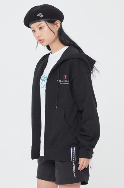 ロマンティッククラウン(ROMANTIC CROWN) LIFE IS ROMANTIC HOOD ZIP UP_BLACK