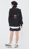 ロマンティッククラウン(ROMANTIC CROWN) LIFE IS ROMANTIC HOOD ZIP UP_BLACK