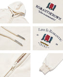 ロマンティッククラウン(ROMANTIC CROWN) LIFE IS ROMANTIC HOOD ZIP UP_OATMEAL