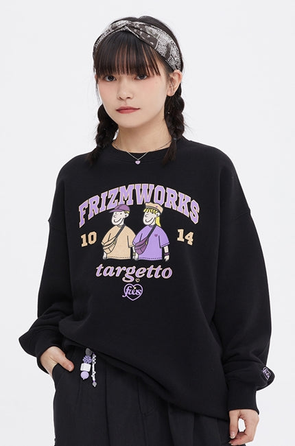 TARGETTO(ターゲット)  [FRIZMWORKS X TGT]COUPLE GRAPHIC SWEAT SHIRT_BLACK