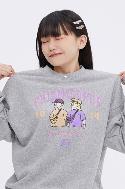 TARGETTO(ターゲット)  [FRIZMWORKS X TGT]COUPLE GRAPHIC SWEAT SHIRT_MELANGE GREY