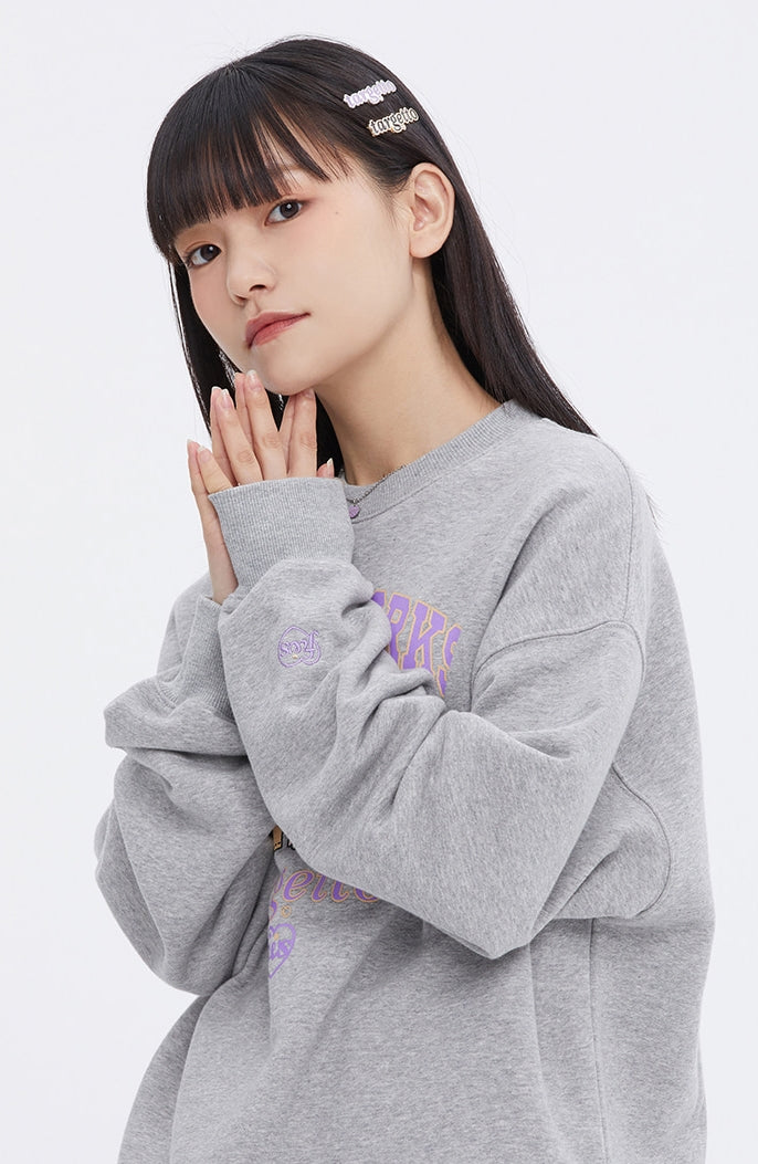 TARGETTO(ターゲット)  [FRIZMWORKS X TGT]COUPLE GRAPHIC SWEAT SHIRT_MELANGE GREY