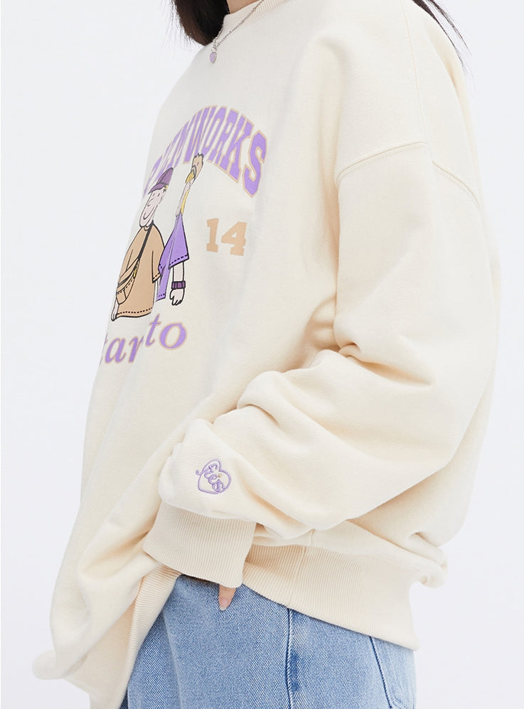 TARGETTO(ターゲット)  [FRIZMWORKS X TGT]COUPLE GRAPHIC SWEAT SHIRT_OATMEAL