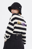 TARGETTO(ターゲット)  [FRIZMWORKS X TGT]STRIPE HENLY NECK SWEAT SHIRT_BLACK