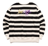 TARGETTO(ターゲット)  [FRIZMWORKS X TGT]STRIPE HENLY NECK SWEAT SHIRT_BLACK