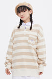 TARGETTO(ターゲット)  [FRIZMWORKS X TGT]STRIPE HENLY NECK SWEAT SHIRT_BEIGE