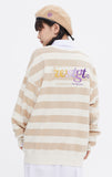 TARGETTO(ターゲット)  [FRIZMWORKS X TGT]STRIPE HENLY NECK SWEAT SHIRT_BEIGE