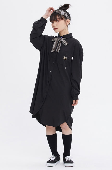 TARGETTO(ターゲット)  [FRIZMWORKS X TGT]RIBBON ROUND SHIRTS ONEPIECE_BLACK