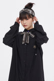 TARGETTO(ターゲット)  [FRIZMWORKS X TGT]RIBBON ROUND SHIRTS ONEPIECE_BLACK