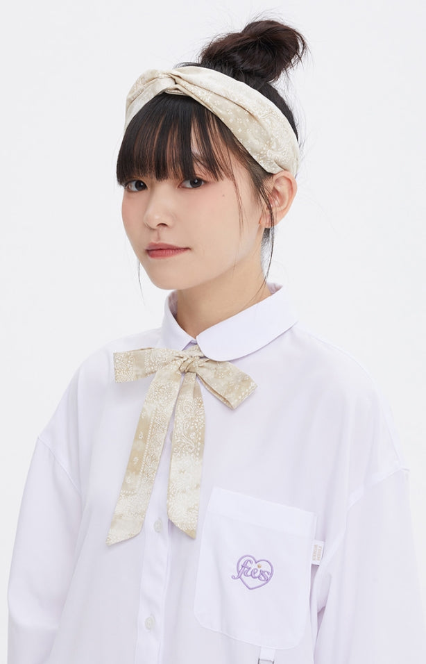 TARGETTO(ターゲット)  [FRIZMWORKS X TGT]RIBBON ROUND SHIRTS ONEPIECE_WHITE