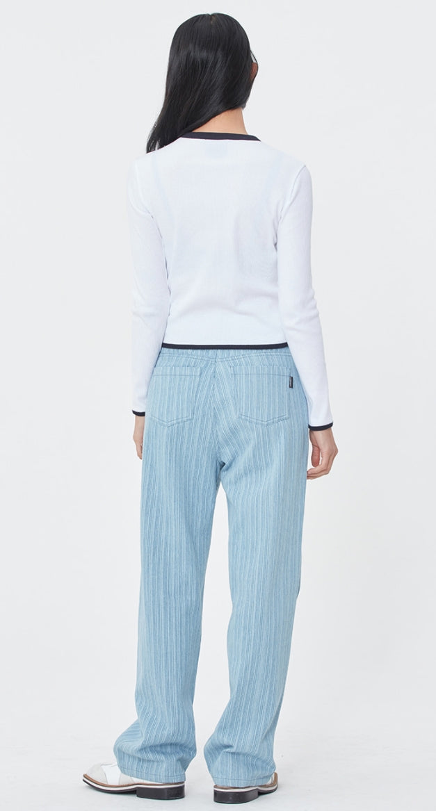 ロマンティッククラウン(ROMANTIC CROWN) WOMAN RIBBED LONG SLEEVES_WHITE