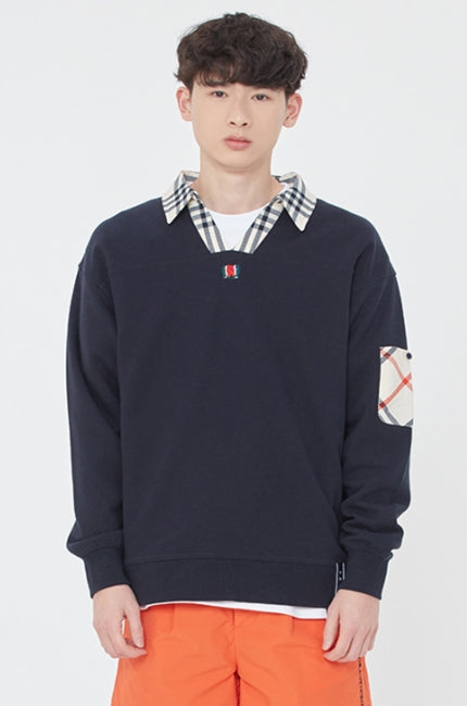 ロマンティッククラウン(ROMANTIC CROWN) CLASSIC CHECK PIQUE SHIRTS_NAVY