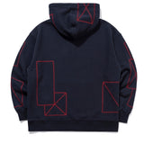 ロマンティッククラウン(ROMANTIC CROWN) FIGURE STITCH HOODIE_NAVY