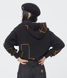 ロマンティッククラウン(ROMANTIC CROWN) FIGURE STITCH HOODIE_BLACK