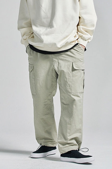 セイントペイン(SAINTPAIN) SP Mono Cargo String Pants-Ivory
