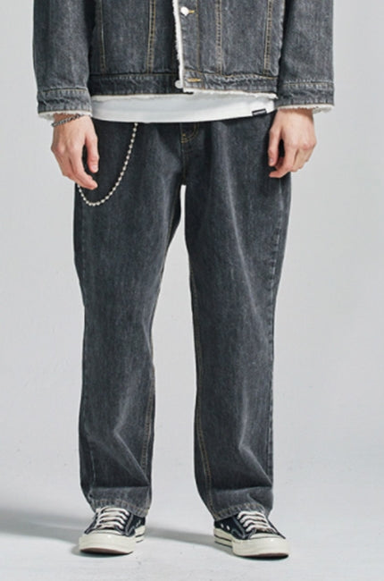 セイントペイン(SAINTPAIN) SP Washing Wide Straight Denim-Black