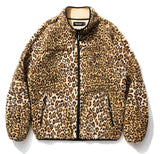 セイントペイン(SAINTPAIN)  SP Leopard Boa Fleece Zip Up Jacket-Yellow