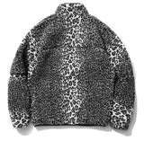 セイントペイン(SAINTPAIN)  SP Leopard Boa Fleece Zip Up Jacket-Gray